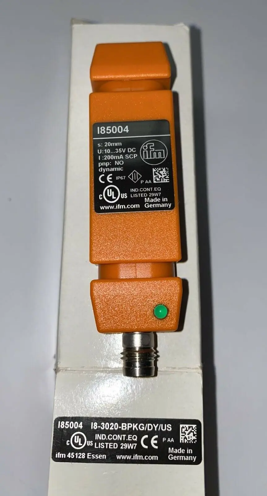 Produktfoto 1 von Ifm Induktiver Schlauchsensor I8-3020-BPKG/DY-US | I85004