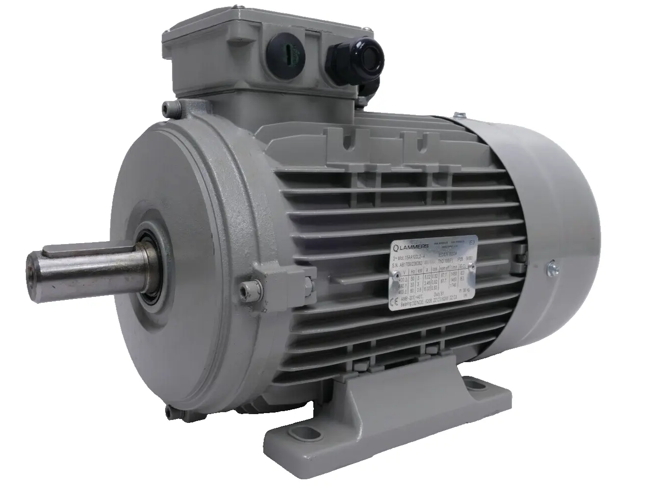 Produktfoto 1 von Lammers Drehstrommotor 3,6kW 1740rpm Welle 28mm | 15AA100L2-4