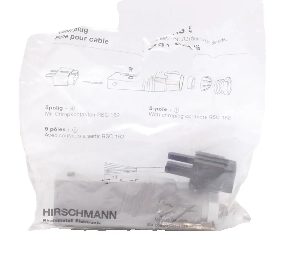 Produktfoto 1 von Hirschmann Leitungsdose 5+ STAK 5 | 931 691-106