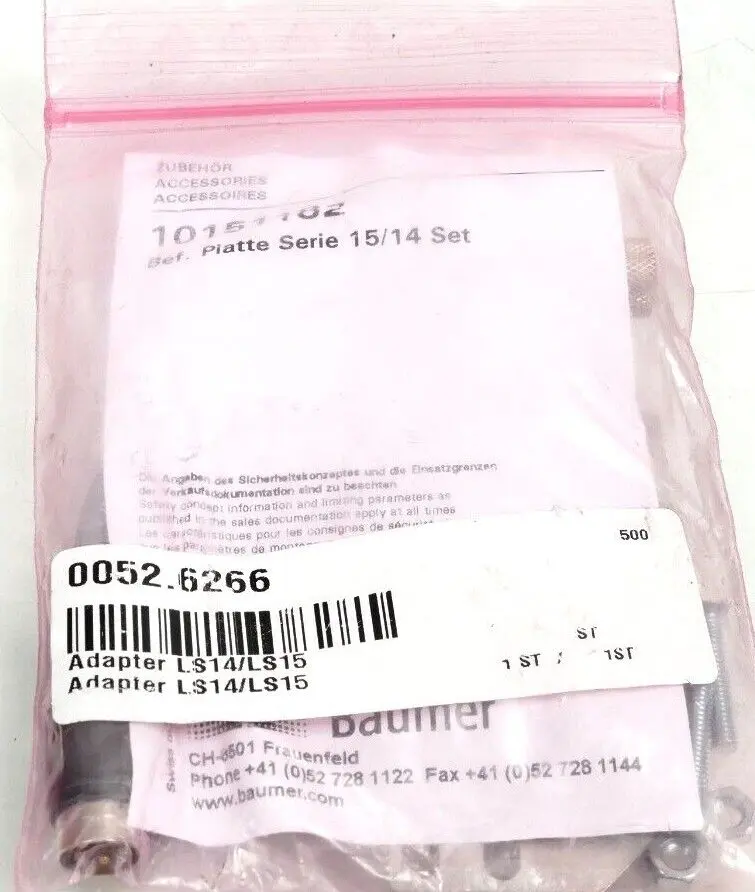 Produktfoto 1 von Baumer Zubehör 10151182 ef. Platte Serie 15/14 Set