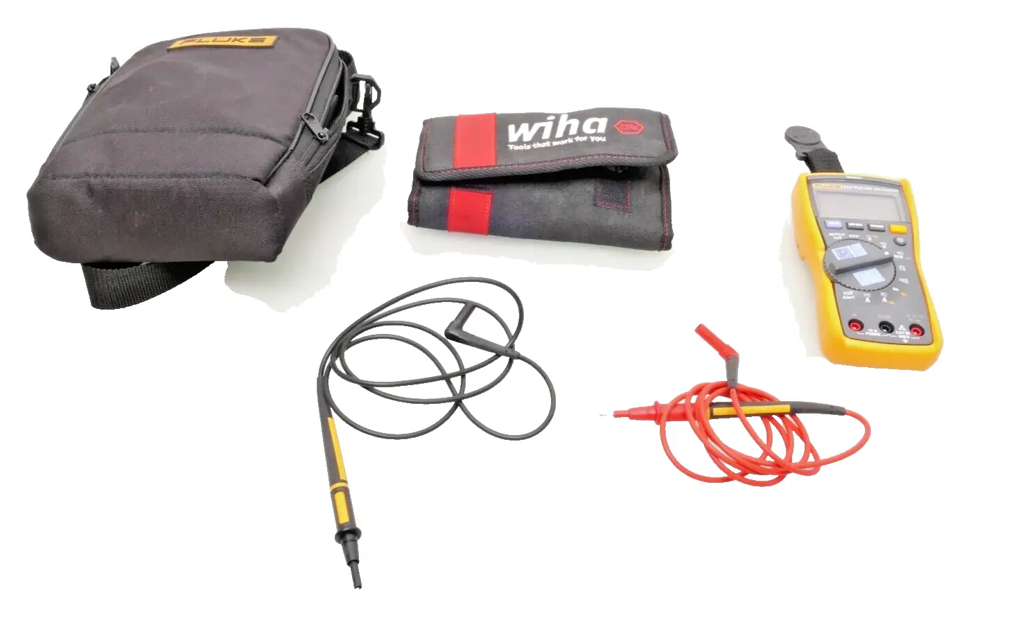 Fluke 117 TRUE RMS MULTIMETER inkl. 2xTL175 + Tasche & Wiha Spannungsprüfset