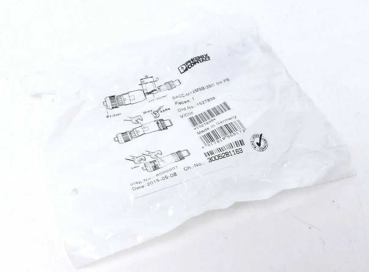 Produktfoto 1 von Phoenix Contact Datensteckverbinder 15 27 83 8 | SACC-M12MSB-3SC SH PB | 1527838