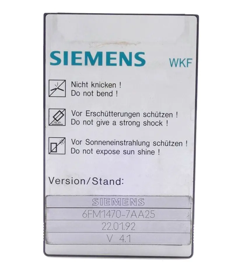 Produktfoto 1 von Siemens Memorycard 256KByte | 6FM1 470-7AA25 | V:4.1 | 6FM1470-7AA25