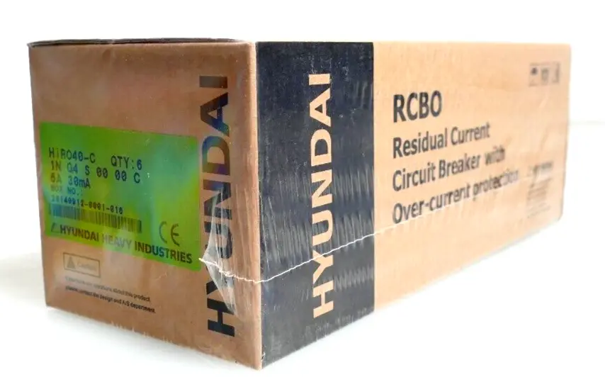 Produktfoto 1 von 6x Hyundai HiRO40-C | Circuit Breaker 1N G4 S 00 00 C | 1NG4S0000C | 6A | 30mA