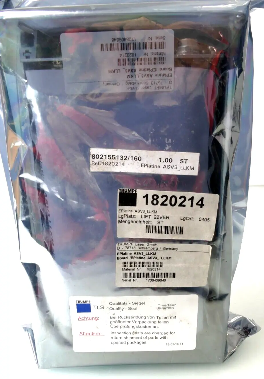 Produktfoto 1 von Trumpf 1820214 EPlatine ASV3_LLKM 18-10-05-A1