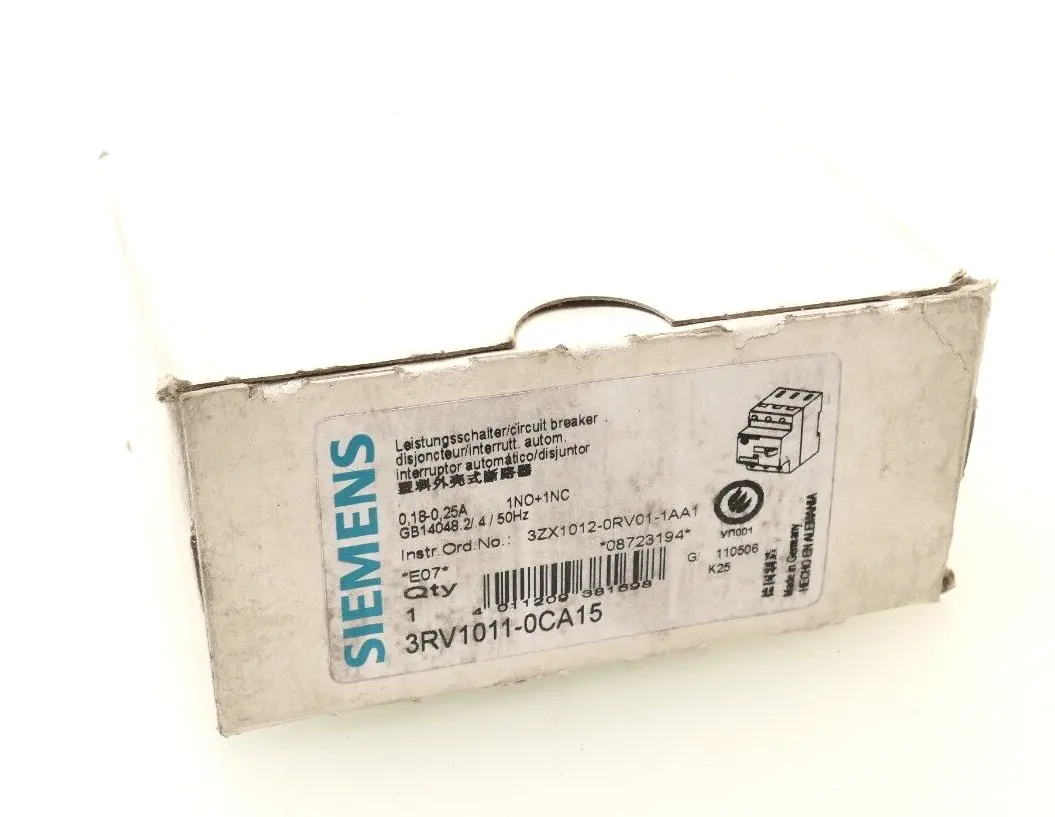 Produktfoto 1 von Siemens Leistungsschalter 3RV1 011-0CA15 | E:07 | 3RV1011-0CA15