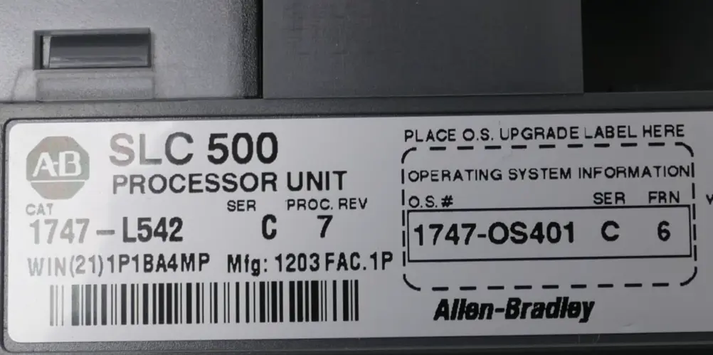 Allen-Bradley SLC 5/04 CPU Processor Unit SLC 500 | Ser. C Rev. 7 | 1747-L542