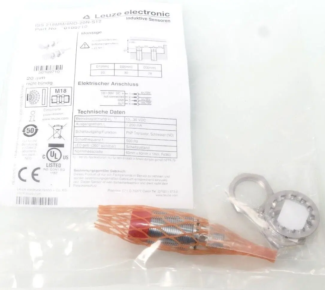 Produktfoto 1 von Leuze Electronic Induktiver Näherungsschalter | ISS 218MM/4NO-20N-S12 | 50109710