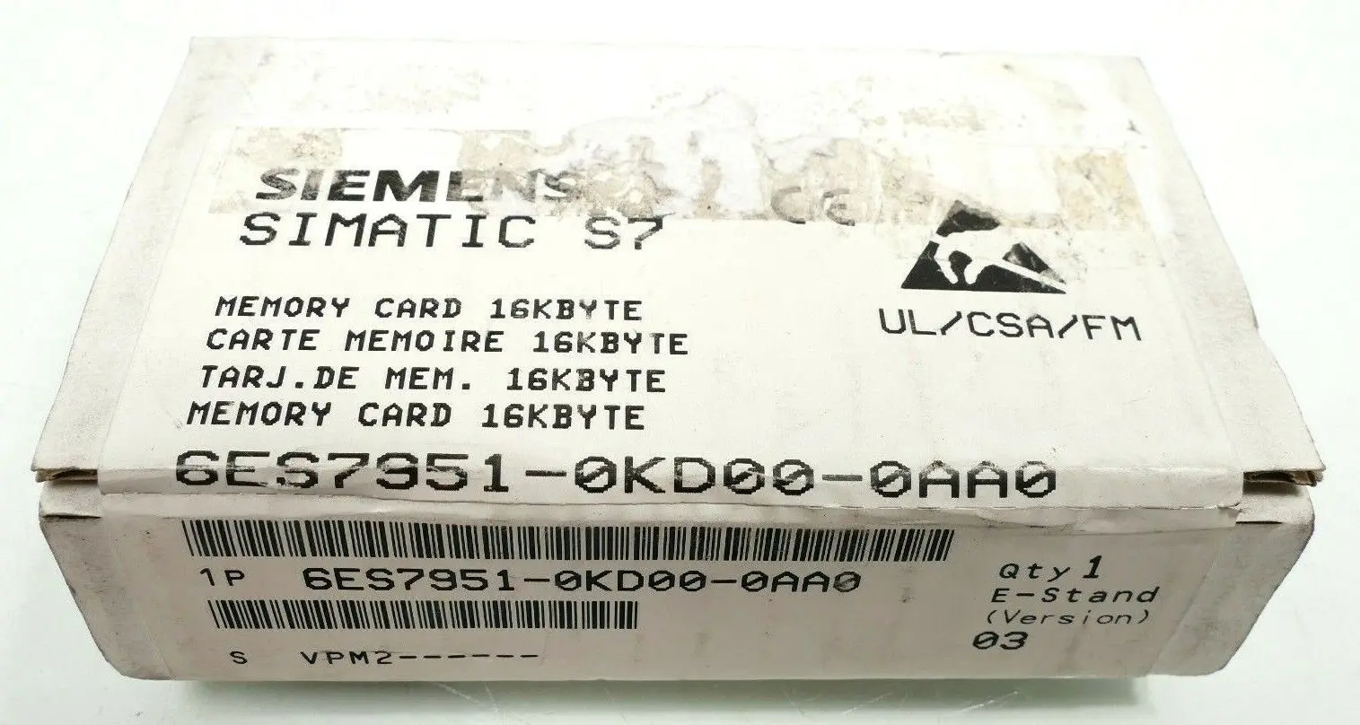 Produktfoto 1 von Siemens Speichermodul 16KB | 6ES7 951-0KD00-0AA0 | E:03 | 6ES7951-0KD00-0AA0