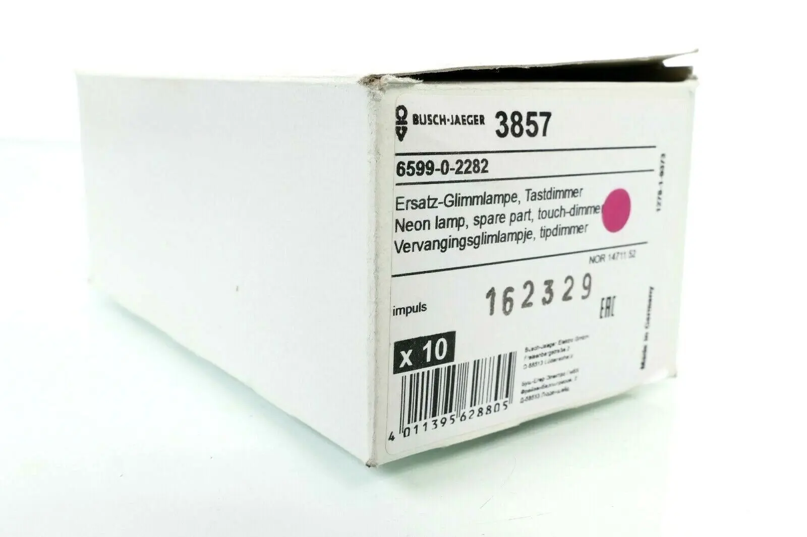 Produktfoto 1 von 10x Busch-Jaeger Glimmlampe 3857 // 6599-0-2282