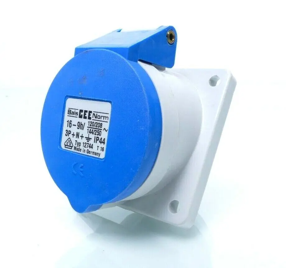 Produktfoto 1 von Bals Elektrotechnik CEE NORM Anbausteckdose mit Neigung 16-9h | 12744