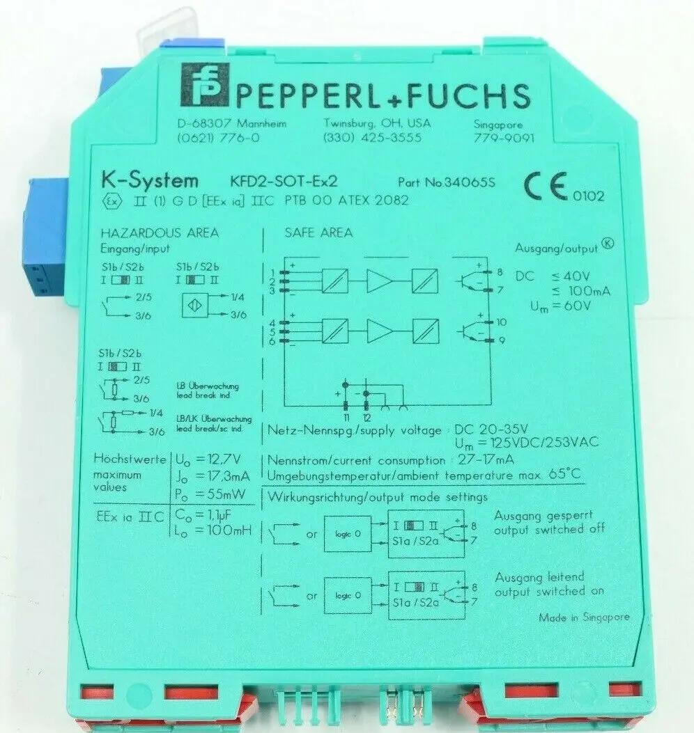 Produktfoto 1 von Pepperl + Fuchs Schaltverstärker KFD2-SOT-EX2 | 34065S