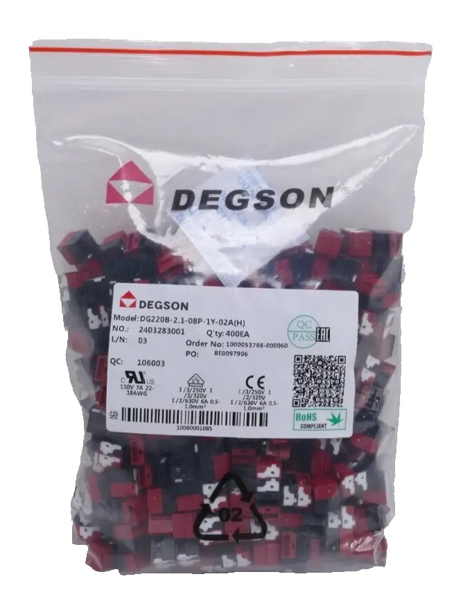 Produktfoto 1 von 400x Degson Micro-Verbindungsklemme DG220B-2.1-08P-1Y-02A(H) | 1000053788-000060