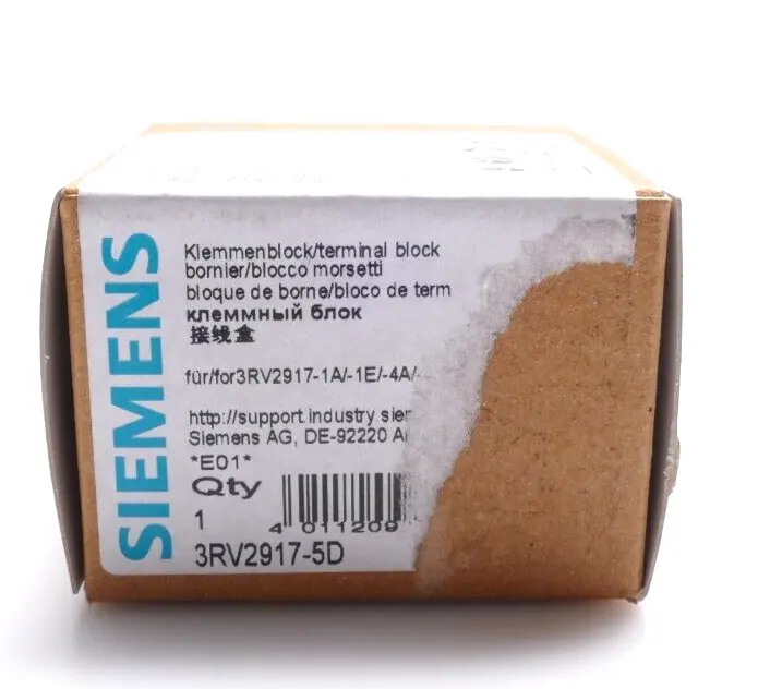 Produktfoto 1 von Siemens Klemmenblock 3RV2 917-5D | E:01 | 3RV2917-5D