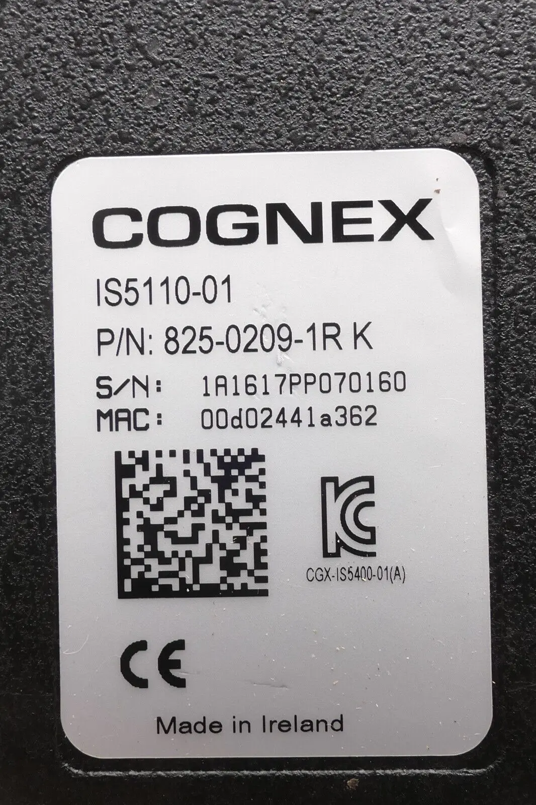 Produktfoto 1 von Cognex Kamera IS5110-01 | 825-0209-1R K + RG830 821-0034-1R