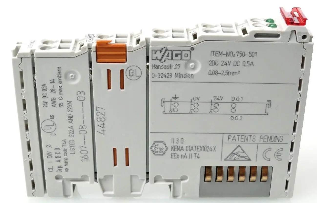 Produktfoto 1 von Wago 2-Kanal-Digitalausgang; DC 24 V; 0,5 A | 750-501