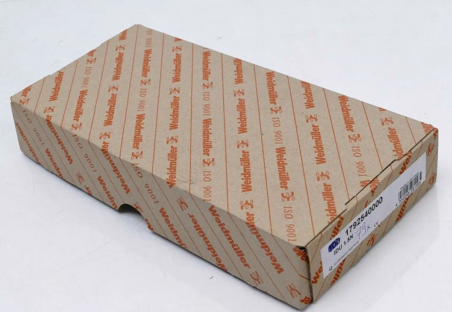 Produktfoto 1 von 79x Weidmüller Durchgangs-Reihenklemme IDU 1.5N | 1792540000