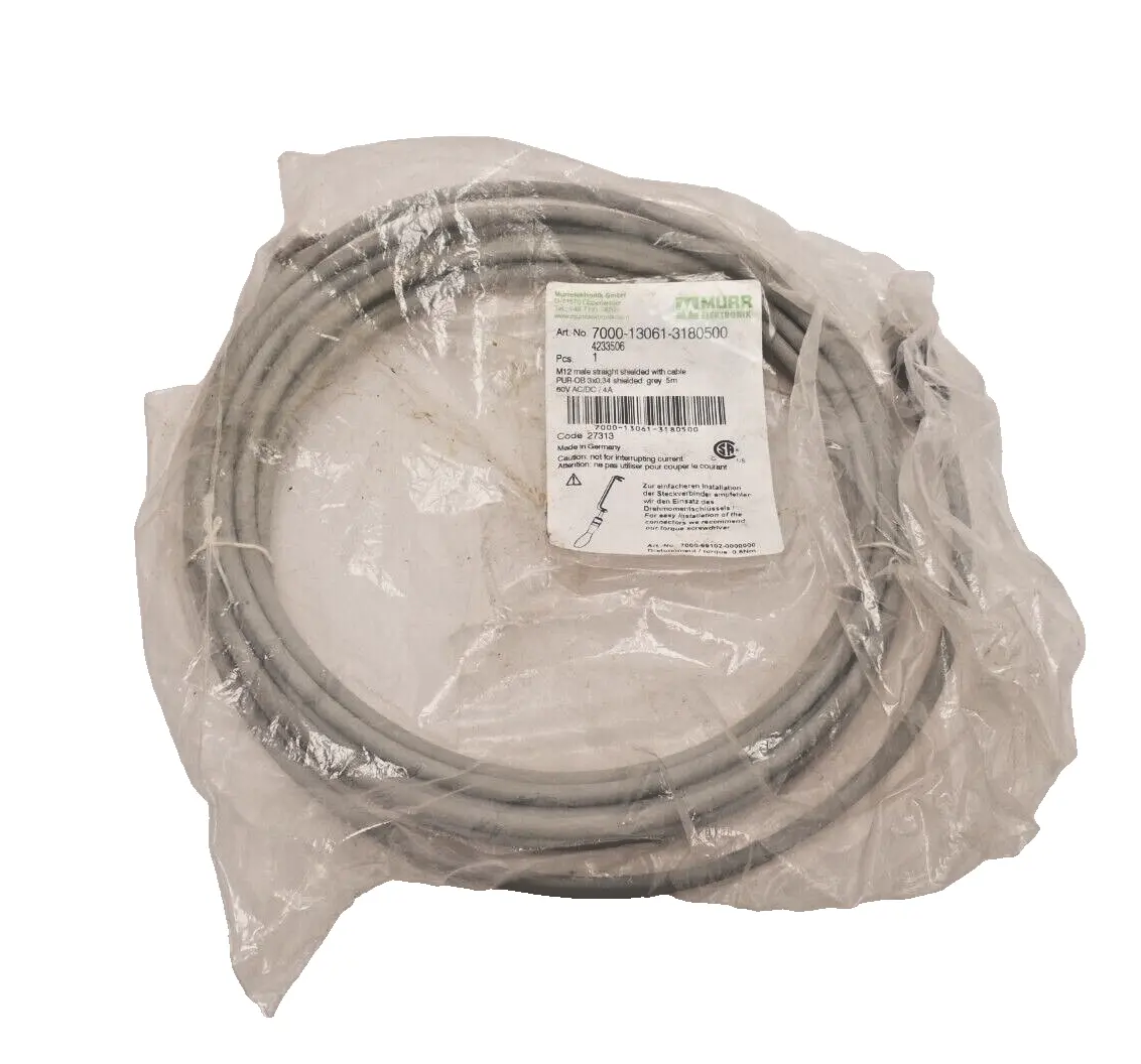 Produktfoto 1 von Murr Elektronik M12 straight shielded PUR-OB 3x0,34 5m | 7000-13061-3180500