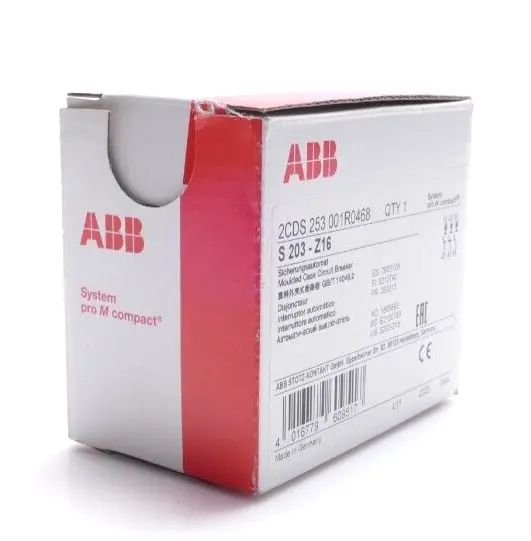 Produktfoto 1 von ABB 2CDS 253 001R0468 Sicherungsautomat S 203-Z16 | 2CDS253001R0468