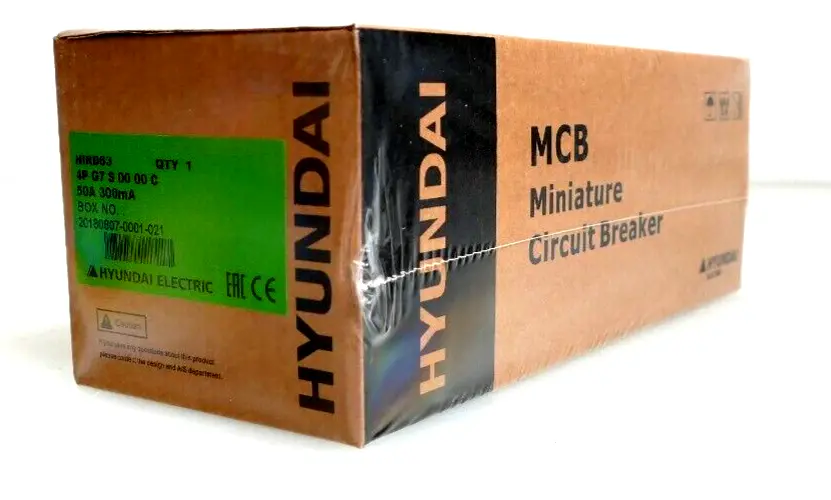 Produktfoto 1 von Hyundai HiRD63 4P G7 S 00 00 C Miniatur Circuit Breaker 4PG7S0000C | 50A 300mA