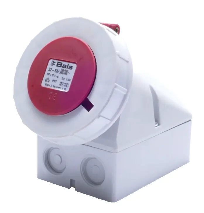 Produktfoto 1 von Bals Typ 1155 IP67 Wandsteckdose 32-6h/200/346 | 240/415