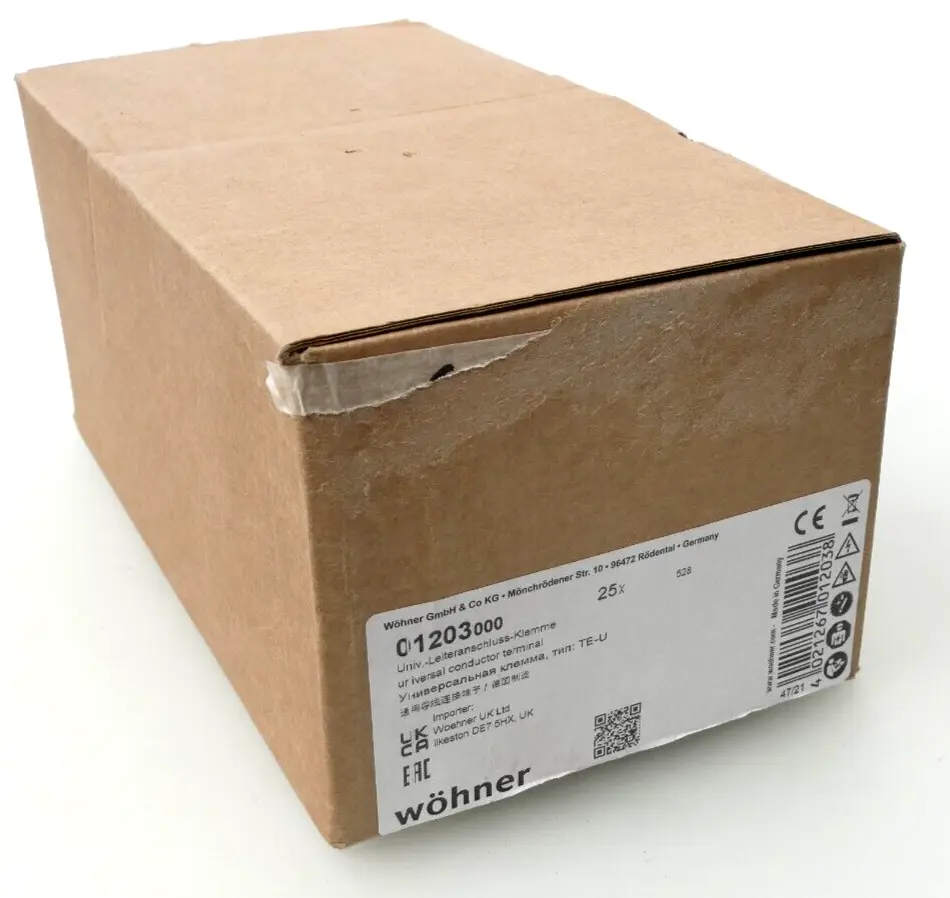 Produktfoto 1 von 25x Wöhner Leiteranschluss-Klemme 01203 | 01203000
