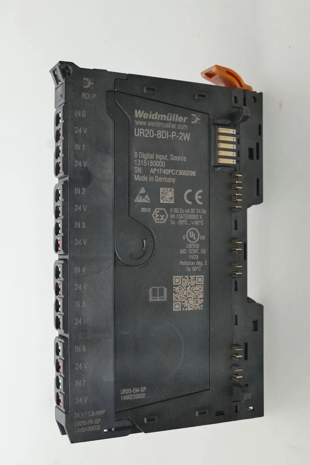 Produktfoto 1 von Weidmüller Remote-IO Modul UR20-8DI-P-2W | 1315180000