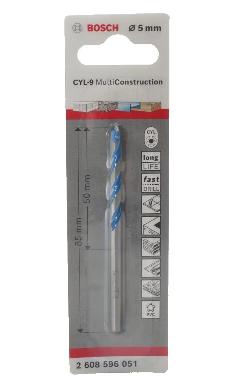 Produktfoto 1 von Bosch Mehrzweckbohrer CYL-9 MultiConstruction | Ø5mm 85mm | 2608596051