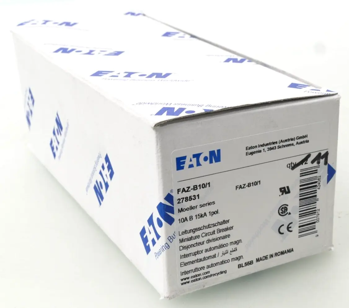 Produktfoto 1 von 11x Eaton Moeller Leitungsschutzschalter FAZ-B10/1 | 278531