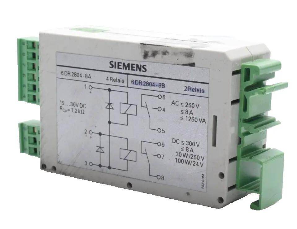 Produktfoto 1 von Siemens 2-Relais Modul 6DR2 804-8B | 6DR2804-8B