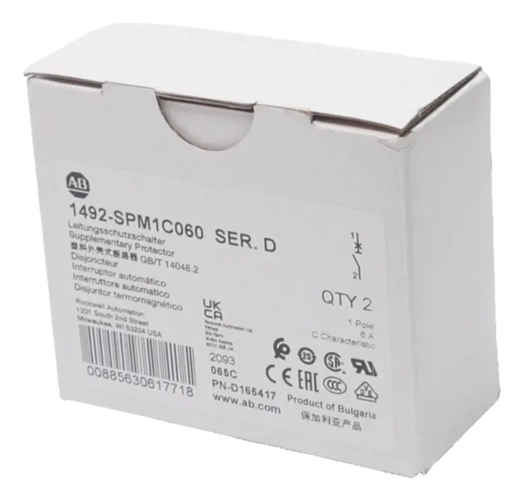 Produktfoto 1 von 2x Allen-Bradley Leitungsschutzschalter | Ser. D | 1492-SPM1C060