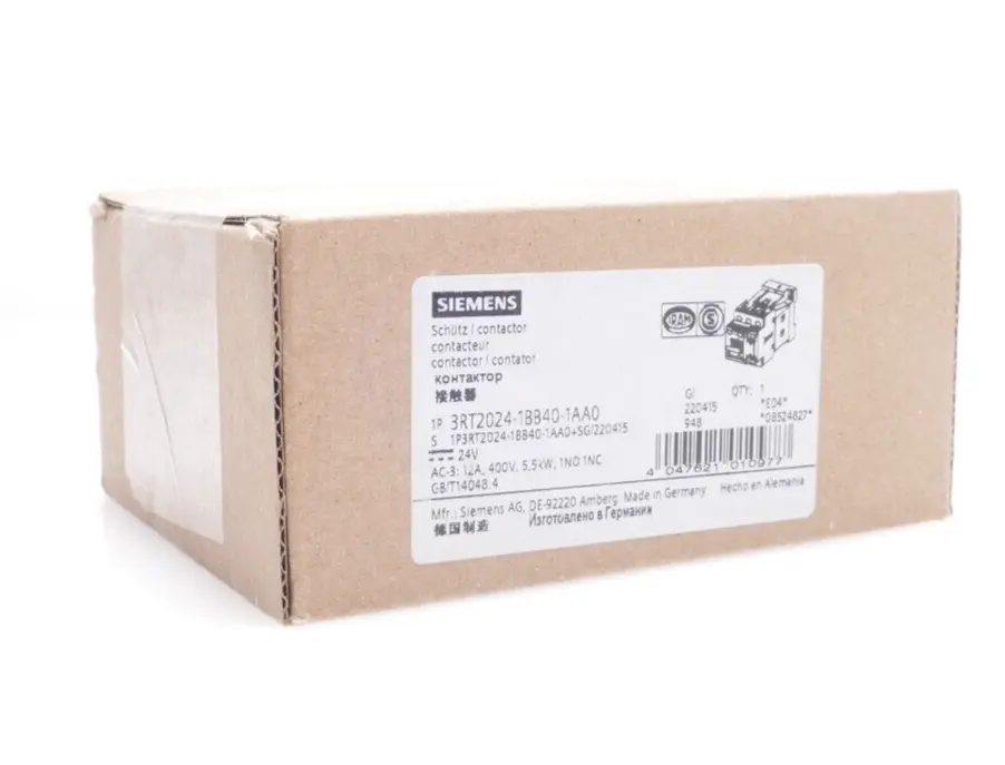 Produktfoto 1 von Siemens SIRIUS Schütz 3RT2 024-1BB40-1AA0 | E:04 | 3RT2024-1BB40-1AA0