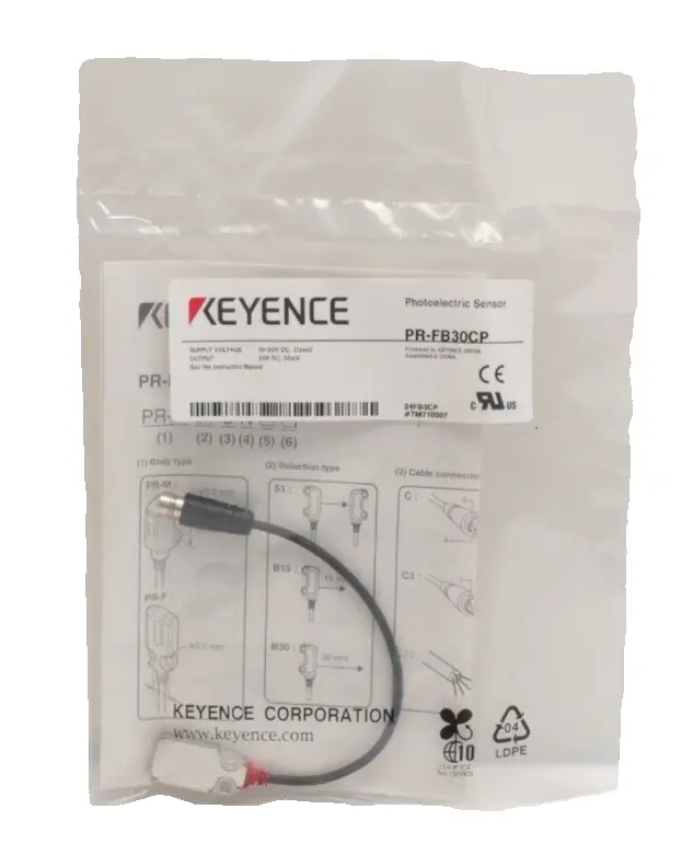 Produktfoto 1 von Keyence Photoelectric Sensor 10-30V DC | PR-FB30CP