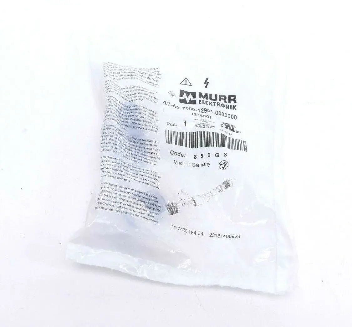 Produktfoto 1 von Murr Elektronik M12 Bu. 0° A-kod. Schraubklemmanschluss | 7000-12901-000000