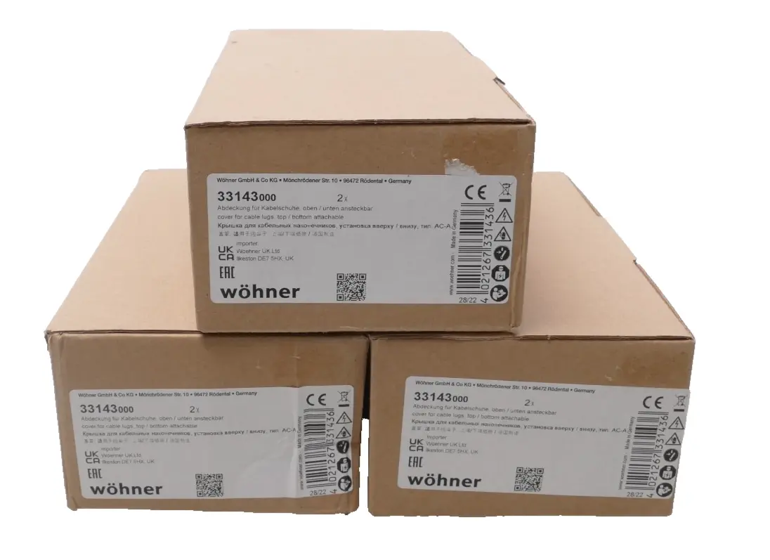 Produktfoto 1 von 6x Wöhner Abdeckung für Kabelschuhe oben/ unten ansteckbar 33143000 | 33143