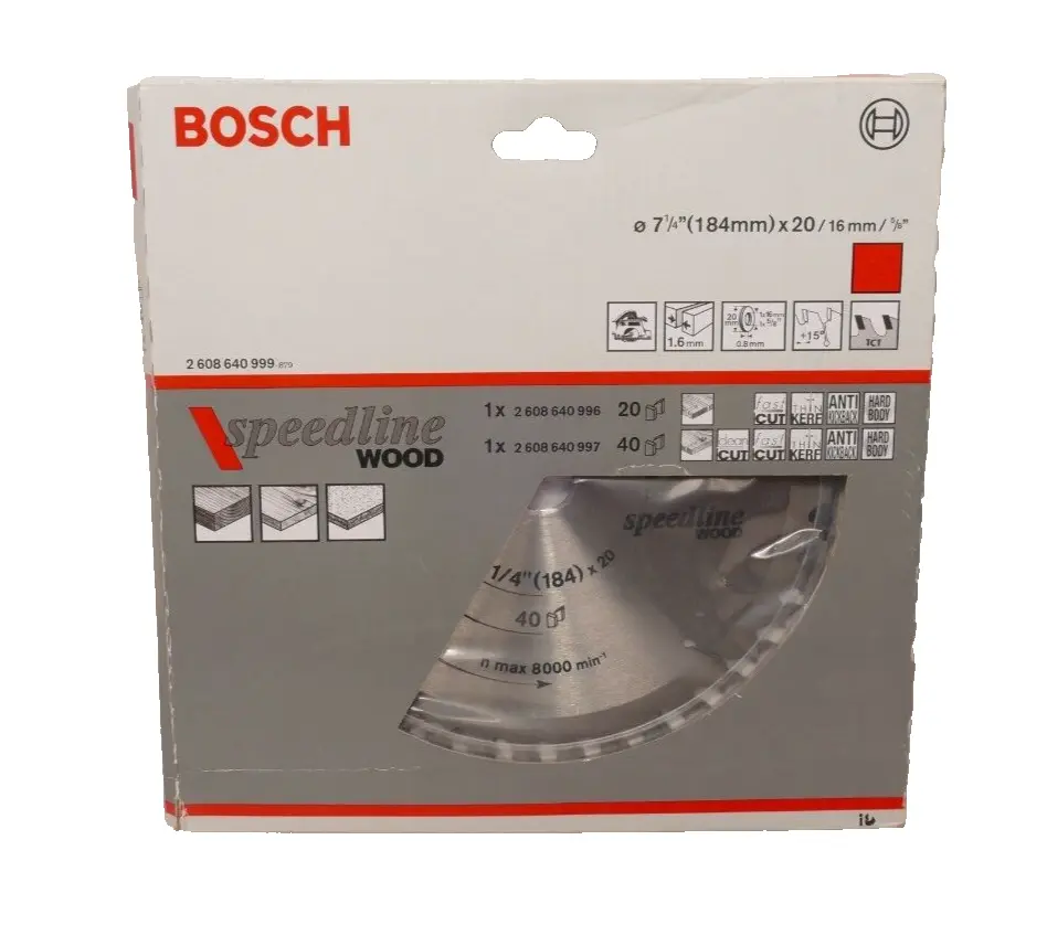Bosch 2608640999 Kreissägeblatt Speedline Wood | 2608640996 | 2608640997