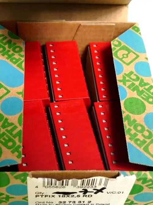 Produktfoto 1 von 6x Phoenix Contact Verteilerblock 32 73 31 2 | PTFIX 18X2,5 RD | 3273312
