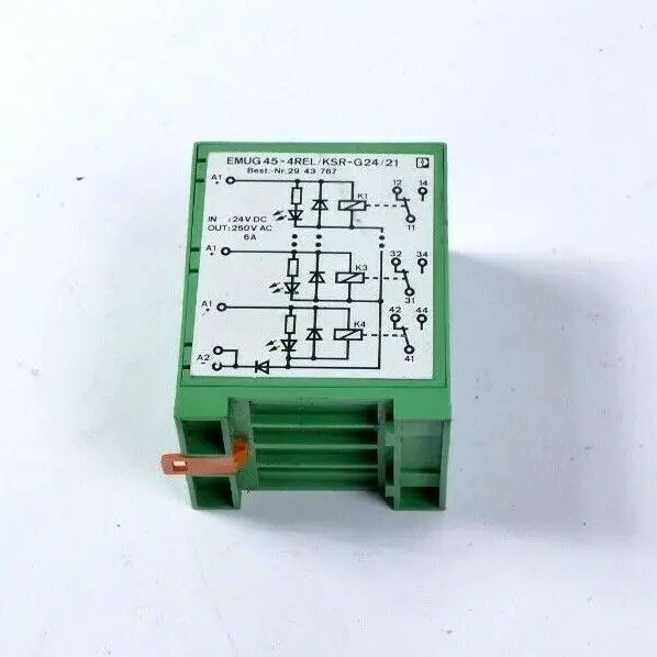Produktfoto 1 von Phoenix Contact Relais Modul 29 43 76 7 | EMUG45-4REL/KSR-G 24/21 | 2943767