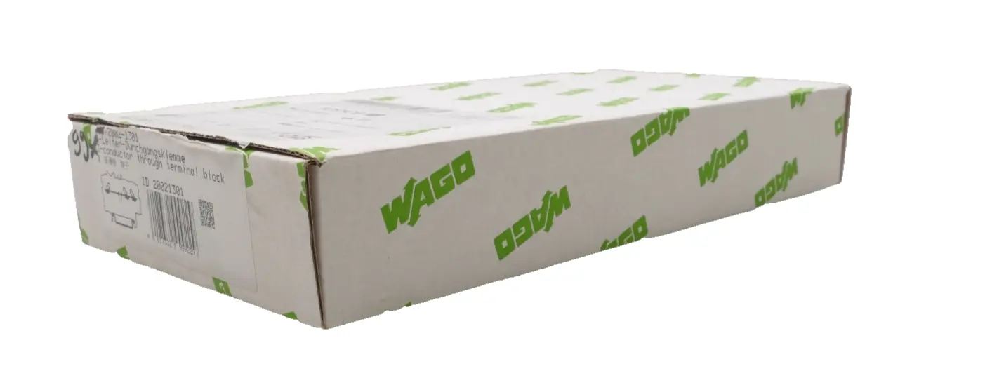 Produktfoto 1 von 99x Wago 3-Leiter-Durchgangsklemme 2,5 mm² grau | 20021301 | 2002-1301