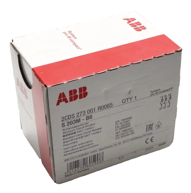Produktfoto 1 von ABB Sicherungsautomat S 203M-B6 | 2CDS273001R0065