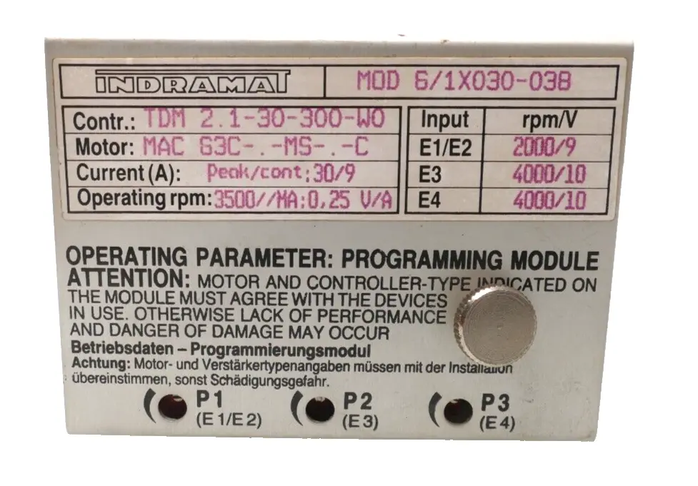 Produktfoto 1 von Indramat Programmierungsmodul MOD 6/1X030-038 | TDM 2.1-30-300-W0