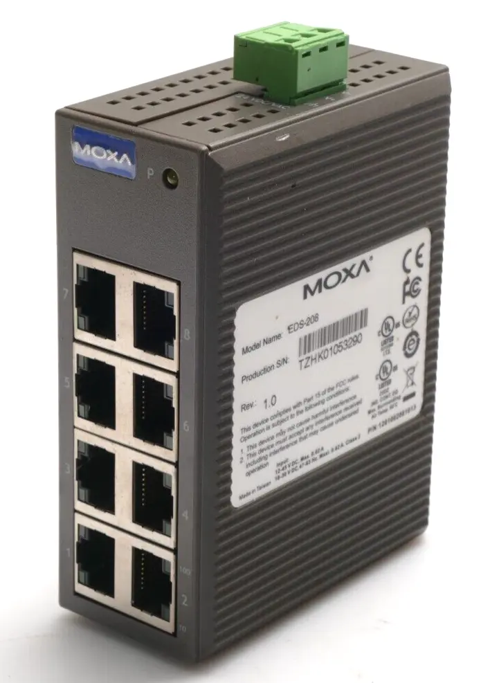 Produktfoto 1 von Moxa 8-port entry-level unmanaged Ethernet Switch | Rev. 1.0 | EDS-208