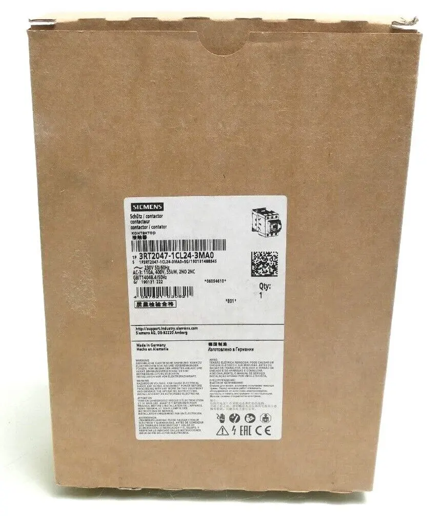 Siemens SIRIUS Leistungsschütz 3RT2 047-1CL24-3MA0 | E:01 | 3RT2047-1CL24-3MA0