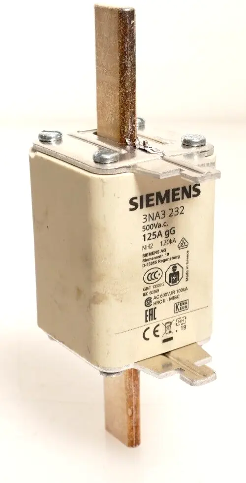 Produktfoto 1 von 2x Siemens 3NA3 232 Sicherungseinsatz | Gr.2 125A 500V | 3NA3232