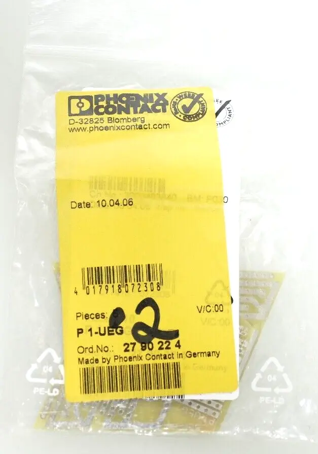 2x Phoenix Contact Leiterplatte 27 90 22 4 | P 1-UEG | 2790224