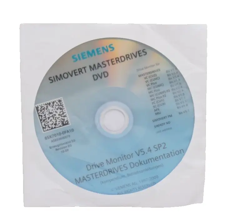 Produktfoto 1 von Siemens Simovert Masterdrives DVD Drive Monitor | V5.4 SP2 | 6SX7010-0FA10
