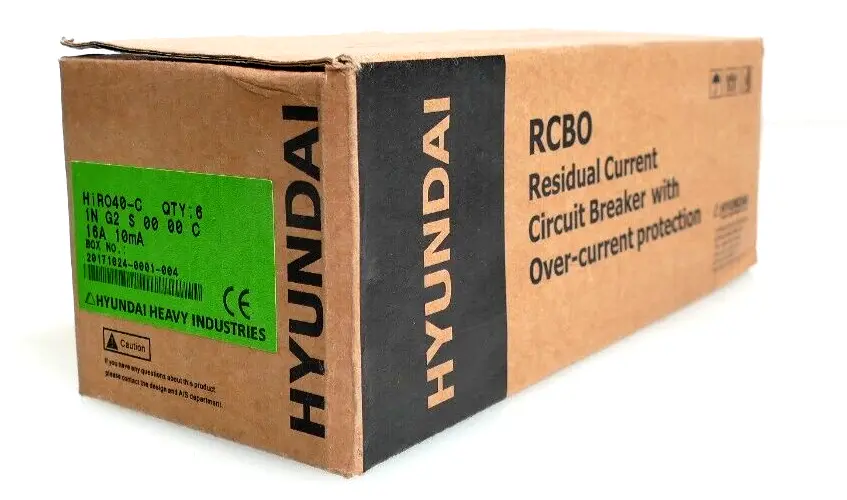 Produktfoto 1 von 6x Hyundai HiRO40-C | Circuit Breaker 1N G2 S 00 00 C | 1NG2S0000C | 16A | 10mA