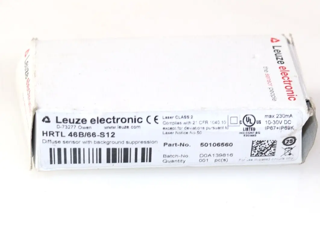 Produktfoto 1 von Leuze Reflexlichttaster mit Hintergrundausblendung HRTL 46B/66-S12 | 50106560