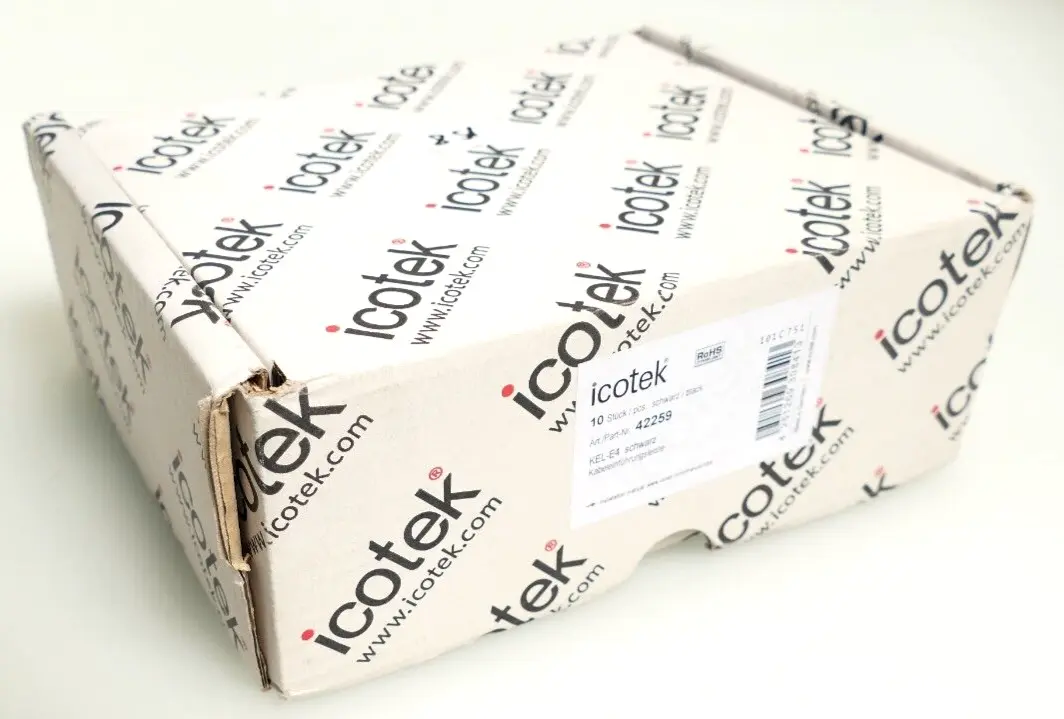 Produktfoto 1 von 8x Icotek 42259 Kabeleinführungsleiste KEL-E4 schwarz