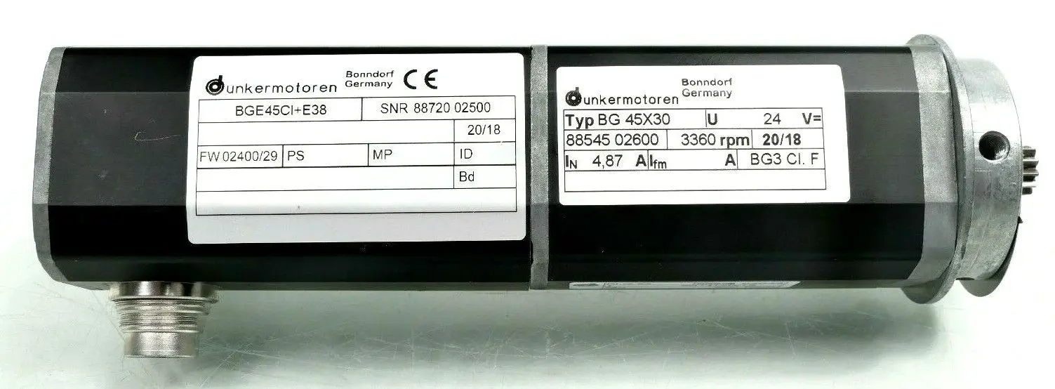 Produktfoto 1 von Dunkermotoren Servomotor BGE45CI+E38 + PLG52 + BG 45X30 | BG45X30